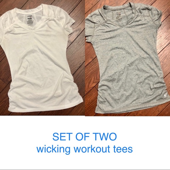 Danskin Now Tops - LIKE NEW Ruched workout vneck tees